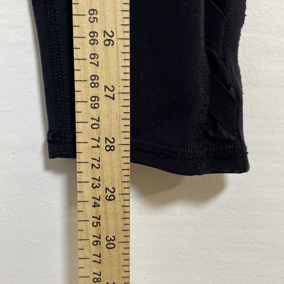 Alo Yoga Chevron Capri Semi Sheer Black Legging - Size Small - Picture 7 of 11